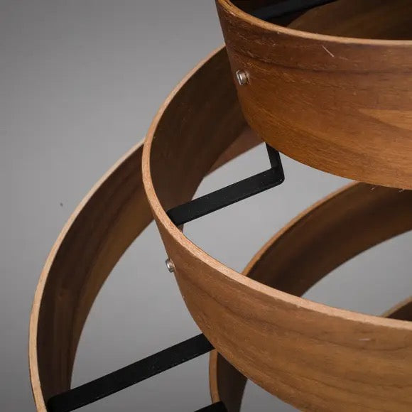 Hanglamp Walnut 5 rings