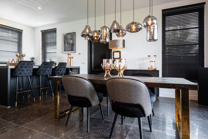 Barstoel Imani black velvet (set van 2)