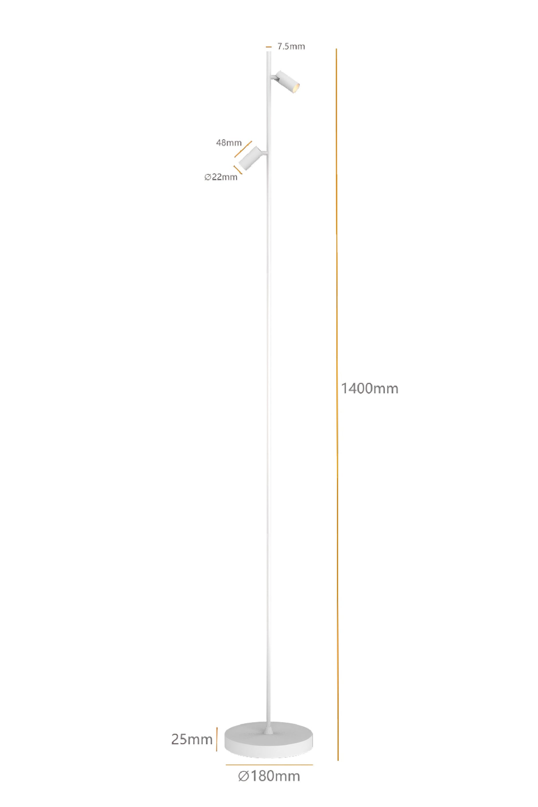 Vloerlamp Minora 2x led white