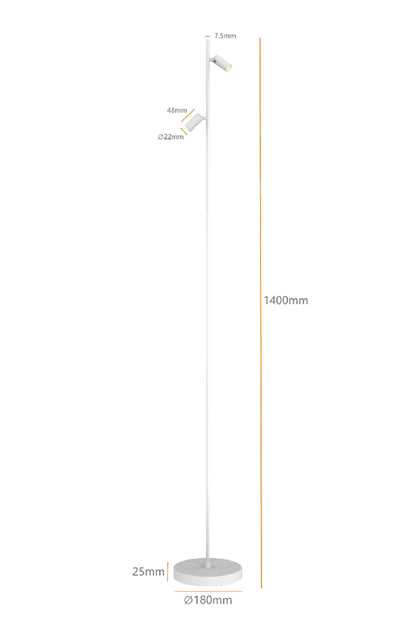Vloerlamp Minora 2x led black