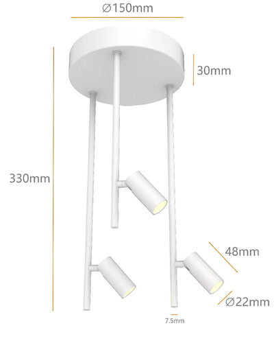 Plafondlamp Minora 3x led white by ETH