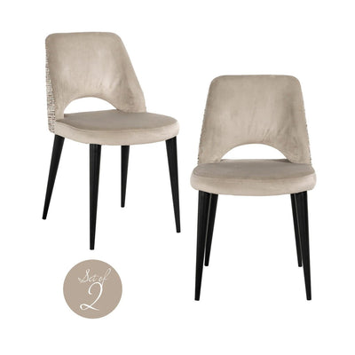 Eetkamerstoel Tabitha trendy nature / khaki (set van 2) by Richmond Interiors