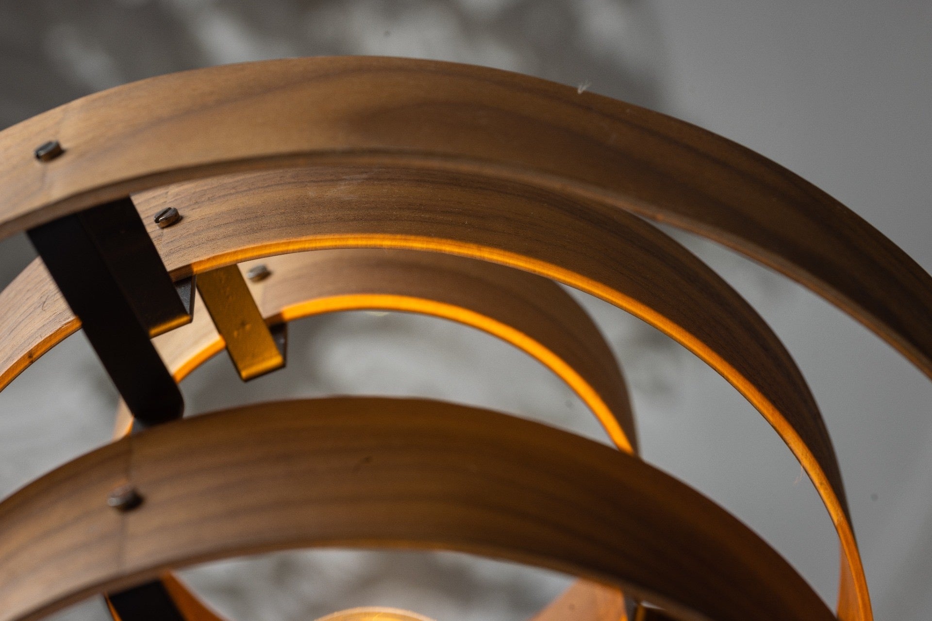 Vloerlamp Walnut 5 rings