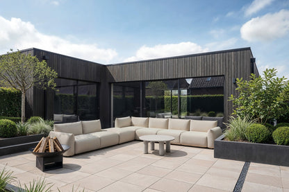 Tuin salontafel Quinn licht beige 86Ø