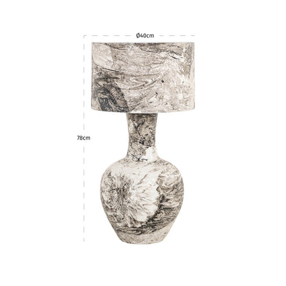 Tafellamp Cecile zwart/wit