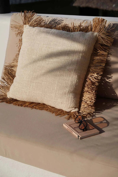 De Saint Tropez Kussenhoes - Naturel Wit - 60x60 by Bazar Bizar Antwerp