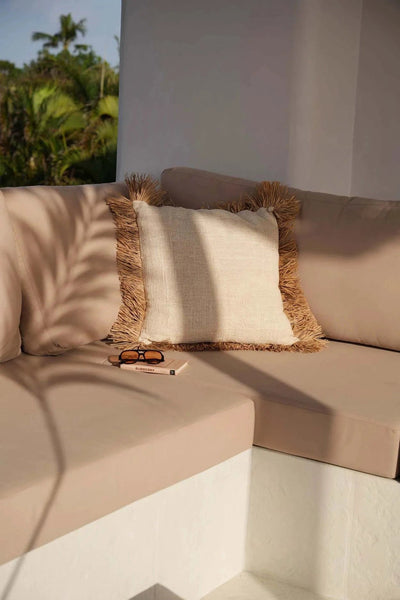De Saint Tropez Kussenhoes - Naturel Wit - 60x60 by Bazar Bizar Antwerp