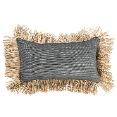 De Cotton Bonita Kussenhoes - Zwart Naturel - 30x50 by Bazar Bizar Antwerp