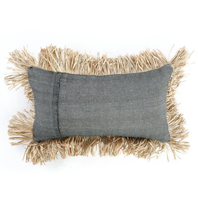 De Cotton Bonita Kussenhoes - Zwart Naturel - 30x50 by Bazar Bizar Antwerp