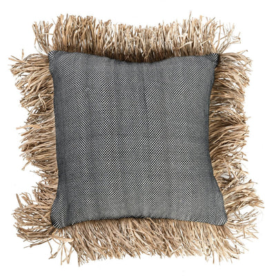 De Cotton Bonita Kussenhoes - Zwart Naturel - 40x40 by Bazar Bizar Antwerp