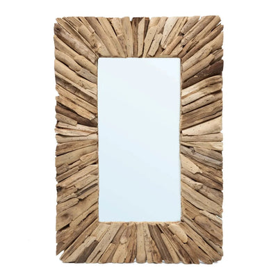 De Driftwood Framed Spiegel - Naturel - M by Bazar Bizar Antwerp