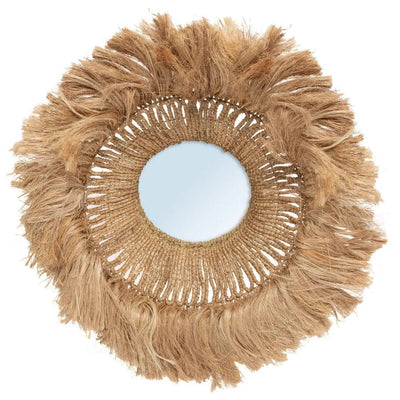De Abaca Solomon Spiegel - Naturel by Bazar Bizar Antwerp