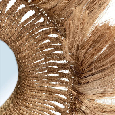 De Abaca Solomon Spiegel - Naturel by Bazar Bizar Antwerp