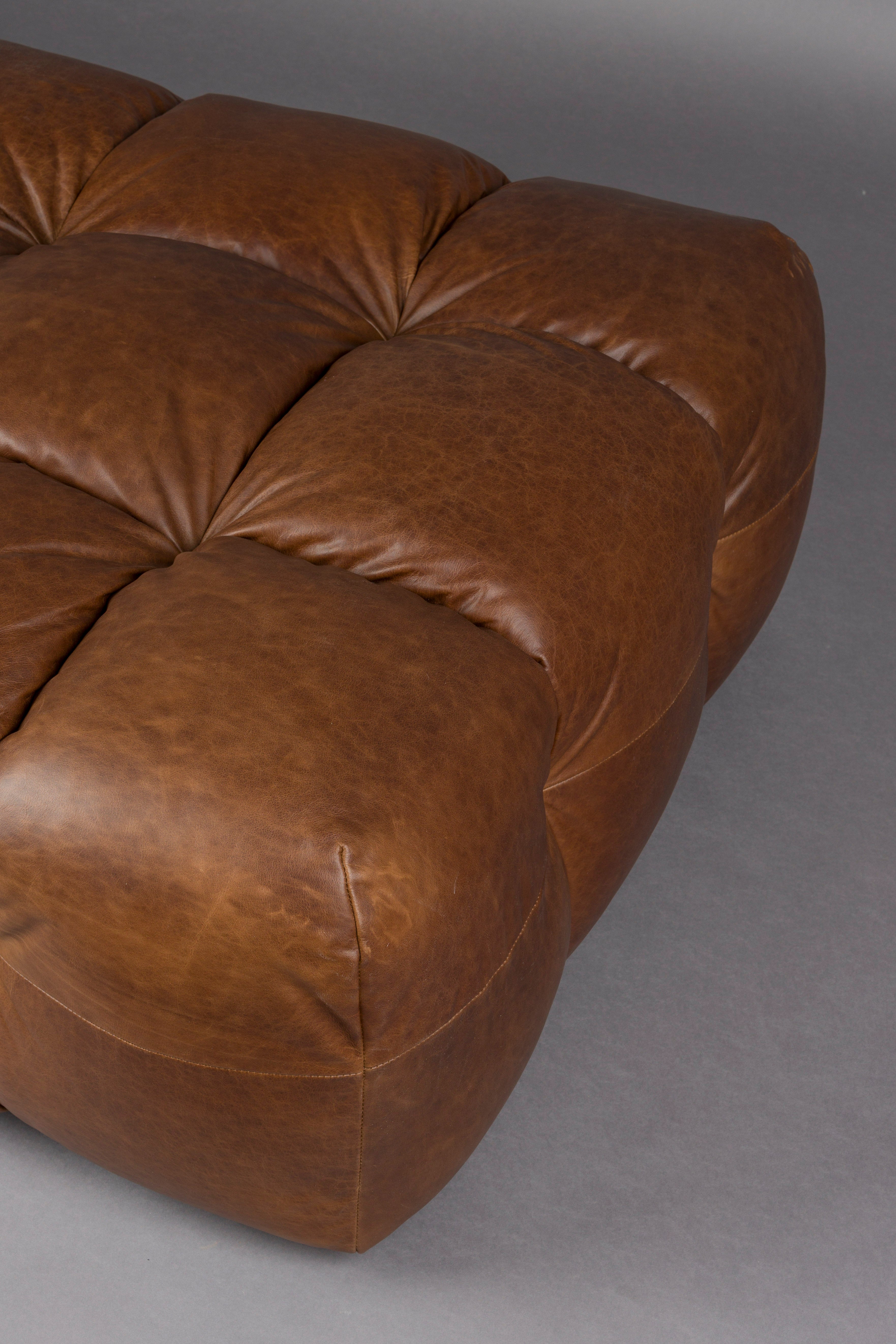 Hocker Hackman Leather Chocolate
