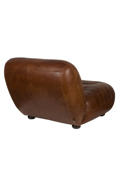 Fauteuil Wyatt Wax Leather Chocolate by Dutchbone