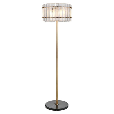 Antieke messing vloerlamp Feline van Richmond Interiors met elegante ontwerp en warme afwerking, geschikt voor elke woonkamer.
