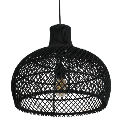 Hanglamp Maze rotan zwart by Raw Materials Amsterdam