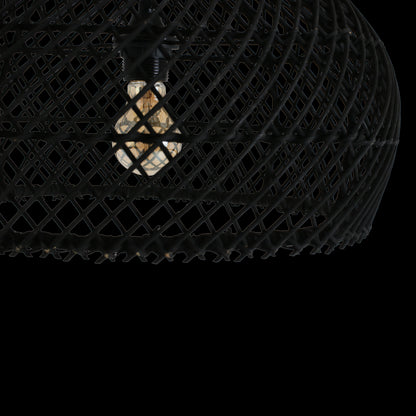 Hanglamp Maze rotan zwart