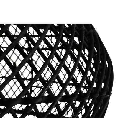 Hanglamp Maze rotan zwart by Raw Materials Amsterdam