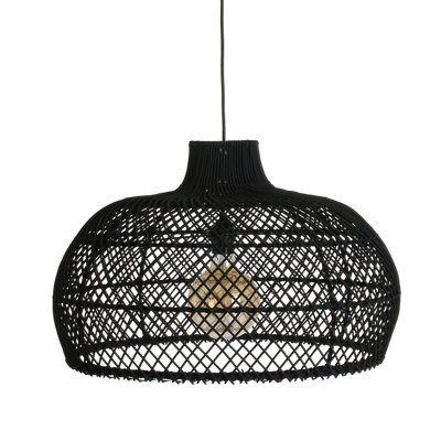 Hanglamp Maze rotan zwart by Raw Materials Amsterdam