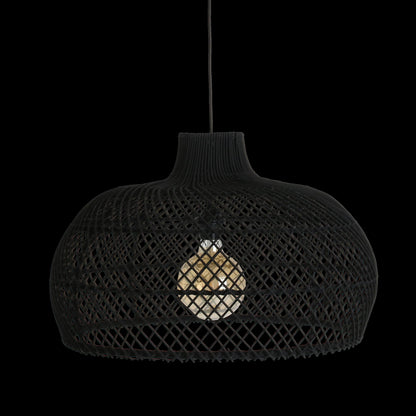 Hanglamp Maze rotan zwart