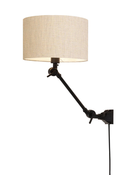 Wandlamp Amsterdam - Naturel/Zwart - 65x32x45cm by it's about RoMi