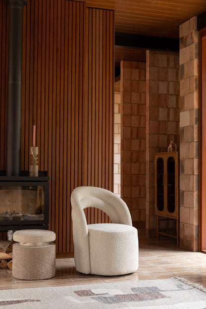 Lounge Chair Seina Swivel Beige