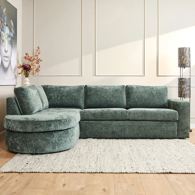 MySofa Alma | Divan links + 2,5-zits | Groen by Starfurn