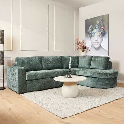 MySofa Alma | 2,5 zits + divan rechts | Groen by Starfurn