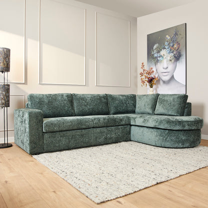 MySofa Alma | 2,5 zits + divan rechts | Groen