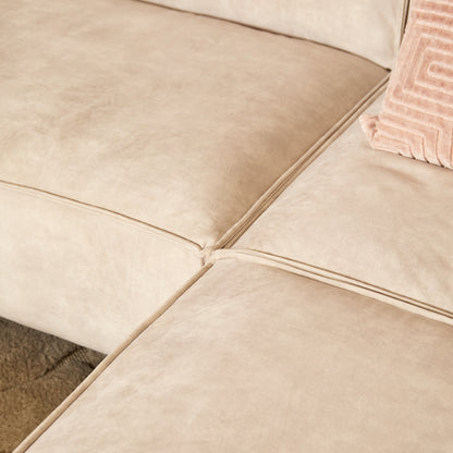 MySofa Floris| 2,5 zits + divan rechts | fluweel beige