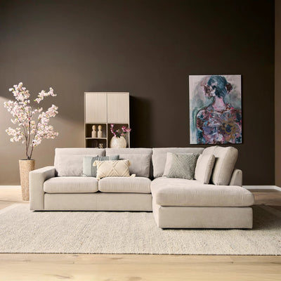 MySofa Jesse | 2,5-zits + ottomane rechts | beige by Starfurn