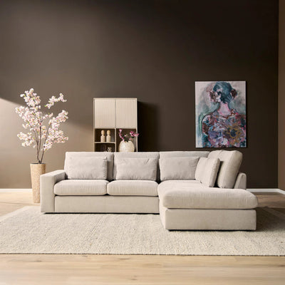 MySofa Jesse | 2,5-zits + ottomane rechts | beige by Starfurn