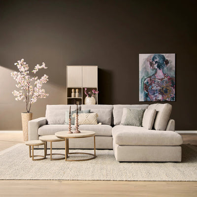 MySofa Jesse | 2,5-zits + ottomane rechts | beige by Starfurn