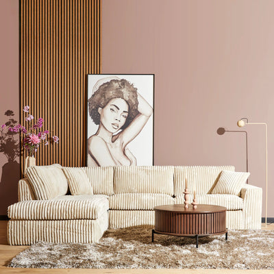 MySofa Teddy | Divan links + 2,5-zits | beige by Starfurn