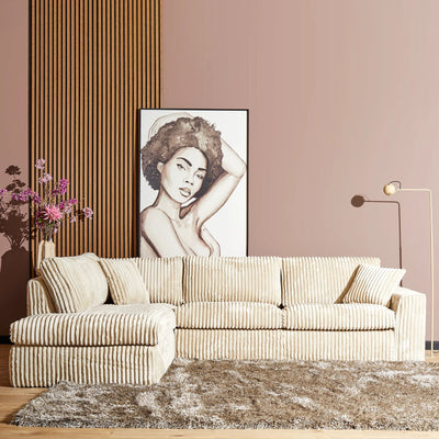 MySofa Teddy | Divan links + 2,5-zits | beige by Starfurn