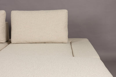 Bankstel Shelly Off-White Right Chaise Longue by Dutchbone