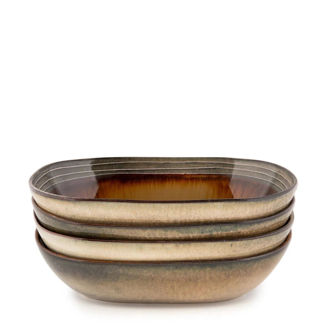 De Ovale Comporta Kom - L - Set van 4 by Bazar Bizar Antwerp