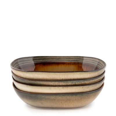 De Ovale Comporta Kom - L - Set van 4 by Bazar Bizar Antwerp