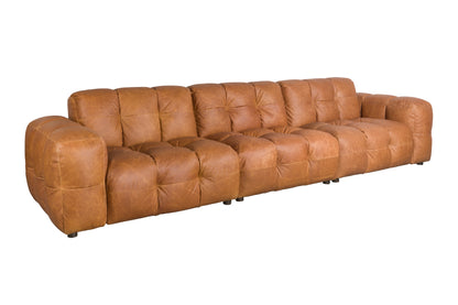 Sofa Hackman 4,5-Seater Leather Cognac