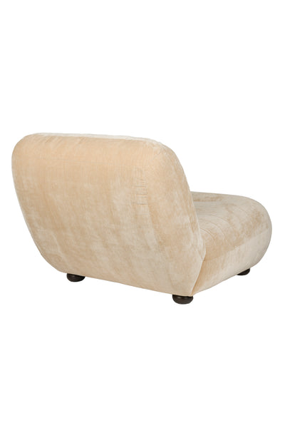 Fauteuil Wyatt Velours Beige by Dutchbone