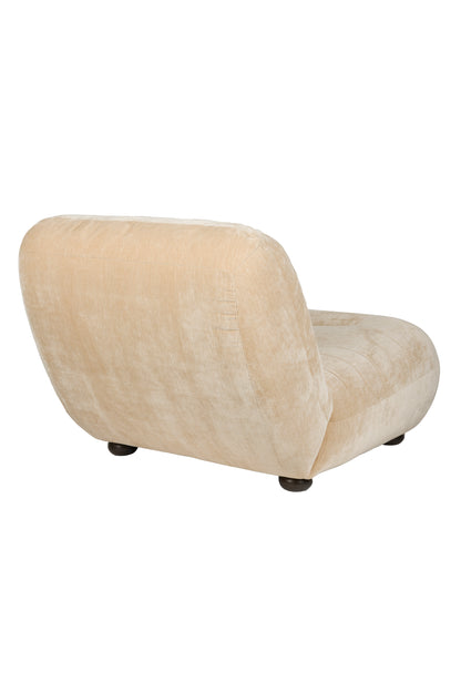 Lounge Chair Wyatt Velours Beige