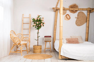 Kunstplant boom met rozen 140cm by NeverLeafs