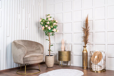 Kunstplant boom met rozen 140cm by NeverLeafs