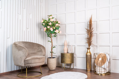 Kunstplant boom met rozen 140cm