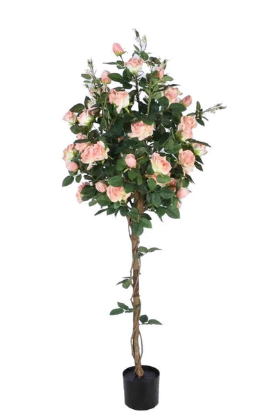 Kunstplant boom met rozen 160cm by NeverLeafs