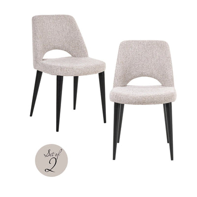 Eetkamerstoel Tabitha naturel chique brandvertragend (set van 2) by Richmond Interiors