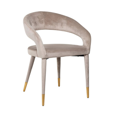 Stoel Gia khaki velvet (brandvertragend) by Richmond Interiors