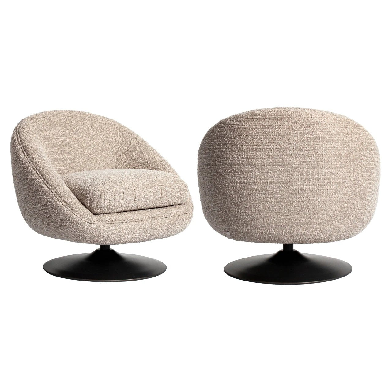 Loungestoel Nodo naturel robuust draaibaar by Richmond Interiors