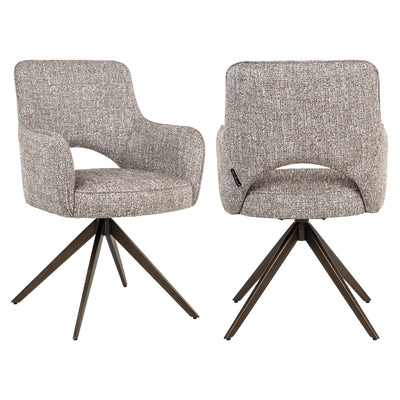 Eetkamerstoel Ginerva earth tweed swivel by Richmond Interiors